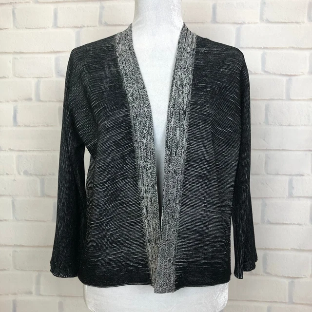Eileen Fisher Silk Blend Open Front Cardigan Sweater Petite Size PP