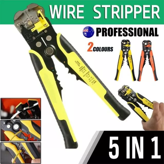 Automatic Wire Cutter Stripper Pliers Electrical Cable Crimper Terminal Tool AU