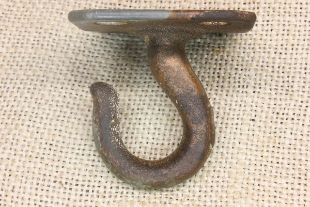 Old Plant Wall Hook Porch Ceiling Barn Hanger rustic vintage copper/ iron 2 x 2” 2