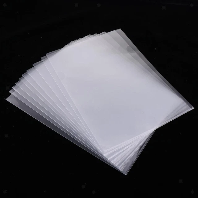 10 piezas fundas transparentes para carpeta de documentos
