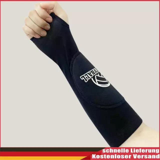 Adult Arm Compression Sleeves Sports Sleeve for Basketball Volleyball (Black)