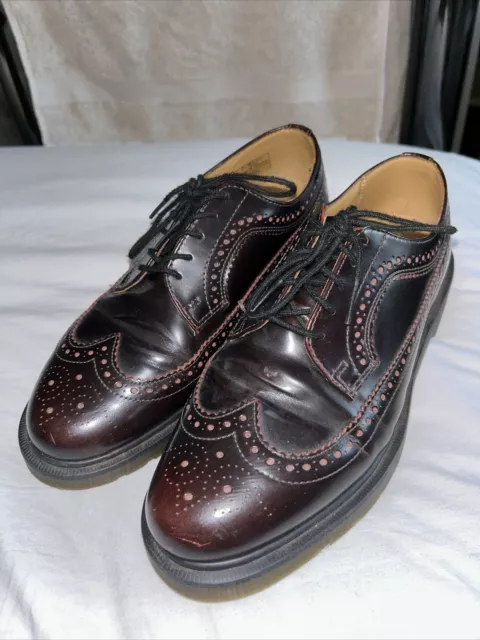 Dr Martens 3989 Cherry Red Brogues Size 8/UK 42