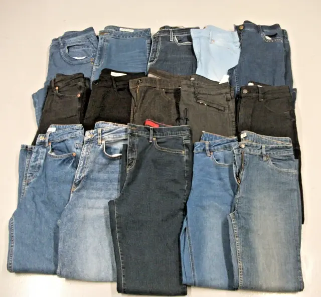 WOMEN'S Jeans BUNDLE x 15 Size 6-16 inc RIVER ISLAND NEW LOOK