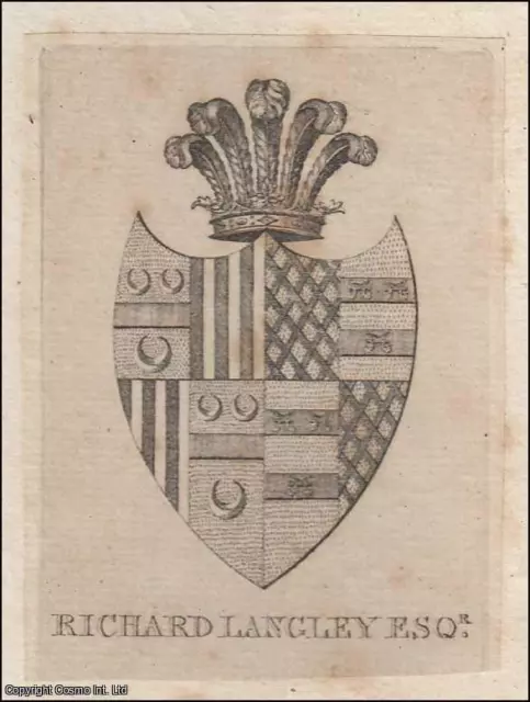 Decorative Bookplate. Richard Langley, Esq. Undated, But From The Design Likely