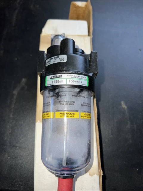 Speedaire Model 1Z886B 3/8” Npt In Line Pneumatic Air Line Oiler Lubricator New