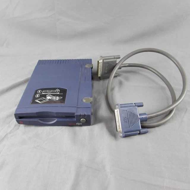 IOMEGA ZIP100 EXTERNAL Zip Drive Z100P2 Untested No Power Cord For