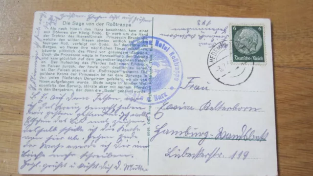 Briefmarke 6Pf Deutsches Reich Postkarte Ansichtskarte Hindenburg Ganzsache