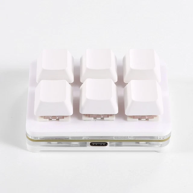MINI 6-KEY KEYBOARD USB Programming Shortcut Keys Copy Paste Mechanical ...