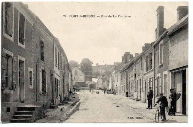 PORT A BINSON - Marne - CPA 51 - Rue de la Fontaine
