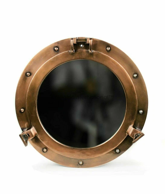 Hublot de finition cuivre de 9 po ~ décoration murale maritime nautique ~...