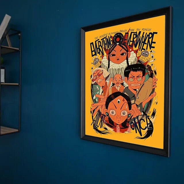 Póster de película Everything Everywhere All At Once de Chibi sin marco póster de sala de estar