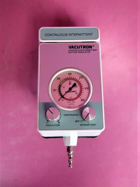 Vacutron Continuous & Intermittent Vacuum Suction Regulator Wall Mt (0-300 mmHg)
