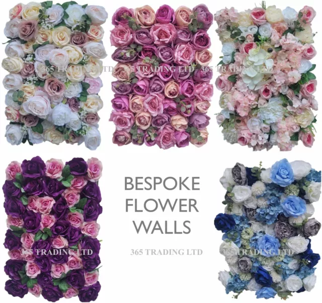 Bespoke Rose Flower Wall Panels Artificial Silk Wedding Decor Party Home Floral