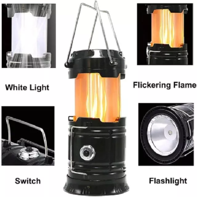Lampada luce led portatile da campeggio lanterna torcia multicolor ricaricabile