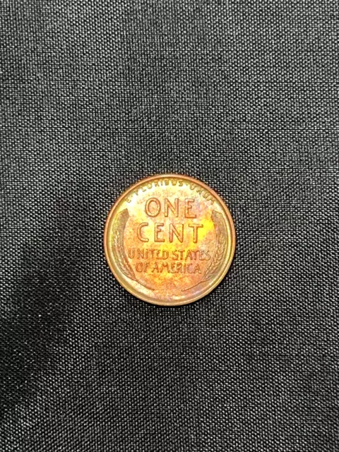 1909 VDB Lincoln Cent Wheat Penny, Gem BU ** Red Toned +
