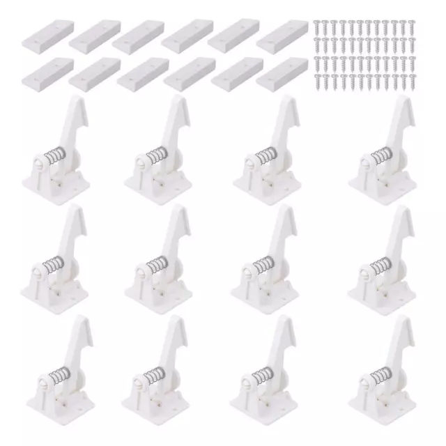 12 Pack Cabinet Locks Child Safety Latches -  Baby Proofing Cabinets Drawer Lock