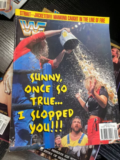 WWF WWE Magazine SEPTEMBER 1996 SUNNY Cover + Poster