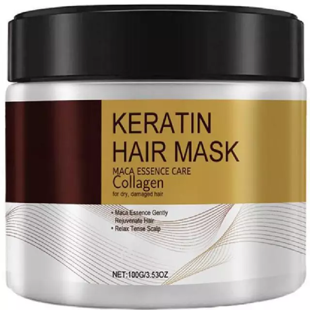 Keratin Protein Collagen Hair Mask For Dry Damaged Argan Hair Repair 100ml D E