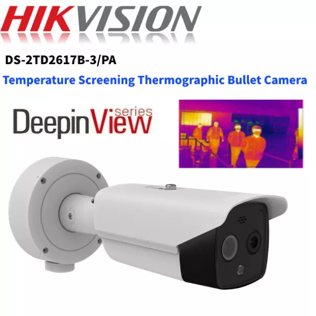 Hikvision DS-2TD2617B-3/PA 4MP Body Temperature Screening Bullet Camera New