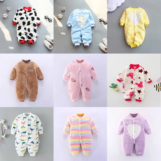 Tuta cartone animato neonato neonato bambino bambina e ragazzo in pile tuta rompicapo vestiti