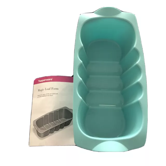Tupperware Turquoise Silicone Baking Magic Loaf Form Pan Bread Maker *Hostess*