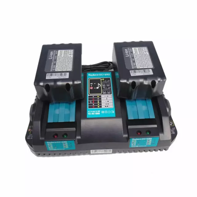 Makita Akku-Set Ladegerät DC18RD und 2 x BL1850B 18V 5,0Ah BL1840 BL1830 B LED