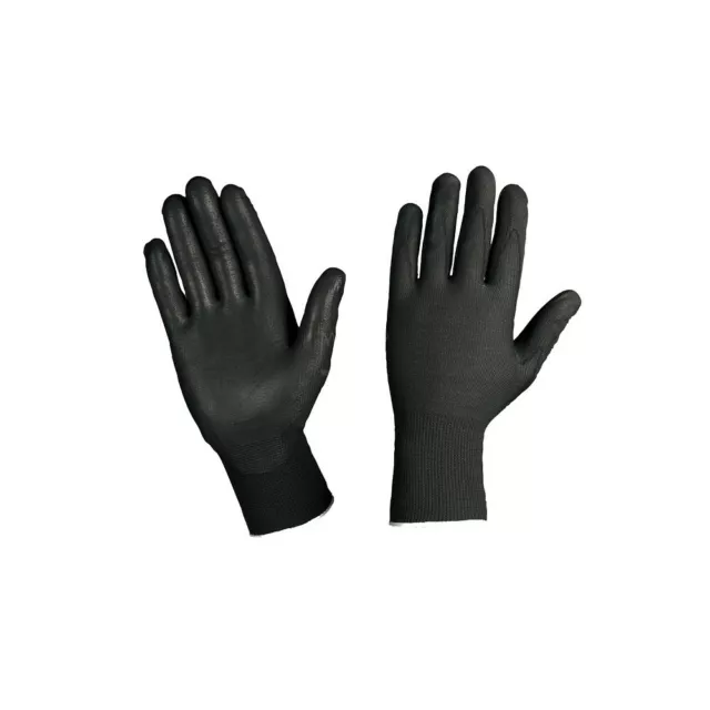 Gants de Travail En Polyuréthane Noir Gant Pour Mécanique Atelier Jardinage 2