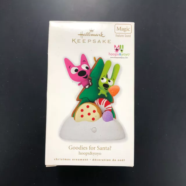 Pair of Hallmark Keepsake Ornament Hoops And Yoyo Goodies For Santa Christmas