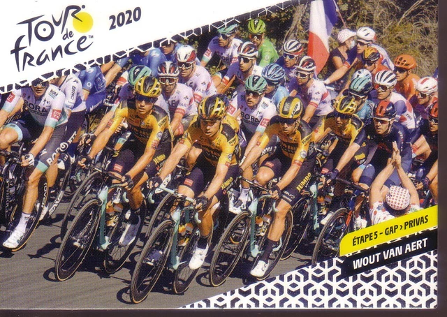 Lot De 2 Cartes Panini Wout Van Aert – Tour De France 2020 Les Instantanés Rookie