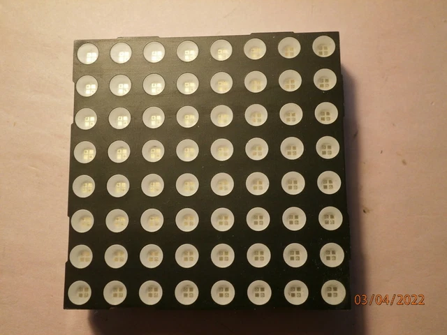 4 Pcs 8X8 DOT MATRIX DISPLAY DM5-8824D3-CA03, RED, YELLOW, ORANGE (YELLOW + RED)