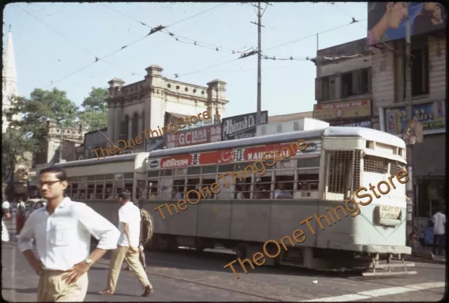 Trolley Tram Street Car Scene India Thailand 1960s 35mm Slide Kodachrome