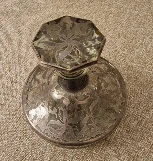 Bottiglia portaprofumo bagno d'argento Vintage