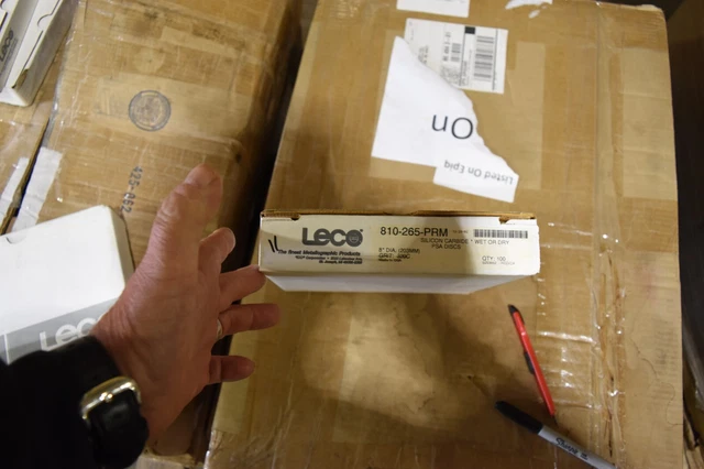 (Box Of 100) Leco 810-265-Prm Silicon Wet Or Dry 8" Carbide Disc Free Sh