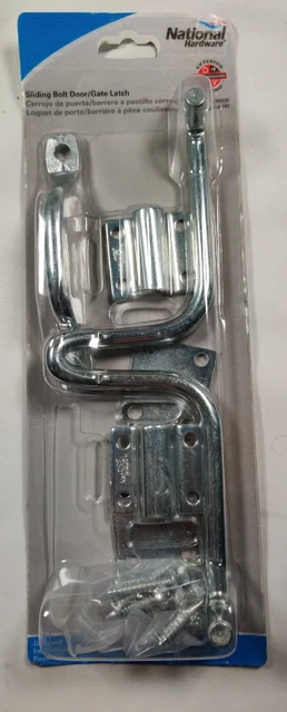 National Hardware V1135 Sliding Bolt Door/Gate Latch Right/Left Hand NOS USA