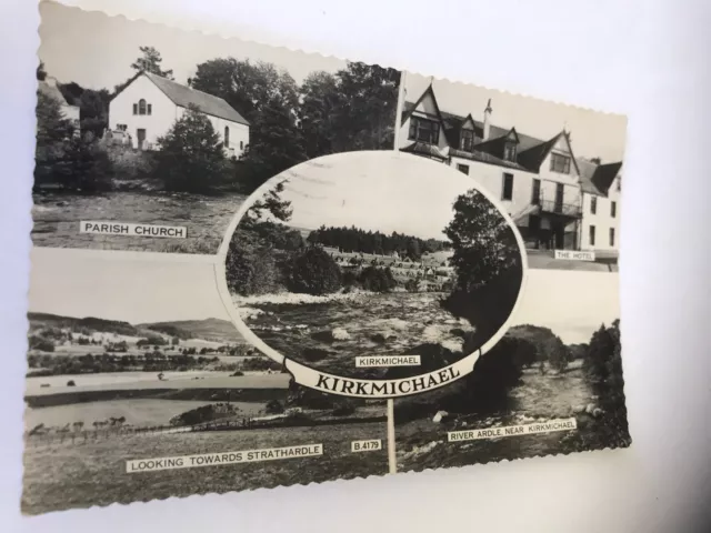 Kirkmichael.  Perth.  Scotland. 1962 Posted Multiview Postcard  RP