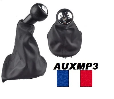 Kit Pommeau De Levier De Vitesse + Soufflet 5 Vitesses Pour Peugeot 207 307 308 407 607 - Neuf