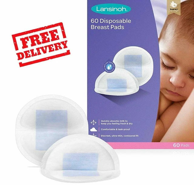 LANSINOH DISPOSABLE NURSING Breast Pads Individually Wrapped (Pack of
