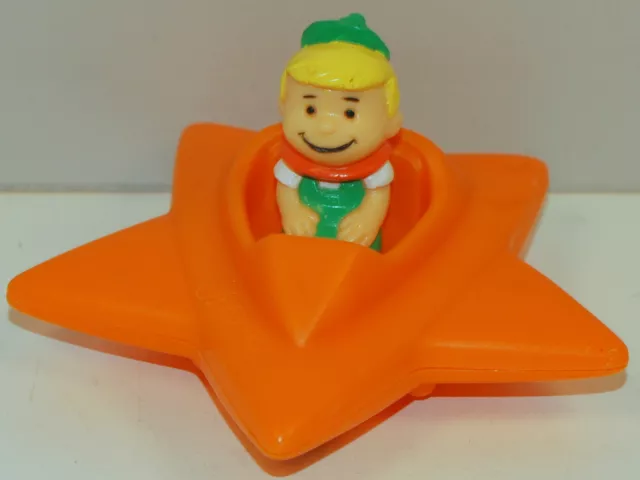 1989 Elroy Jetson 3.5" Orange Star Car Wendy's Kids Meal Toy Jetsons Applause