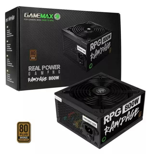 Game Max 800W RPG RAMPAGE 80+ Bronze ATX PSU Power Supply 4x PCI-E NEW UK