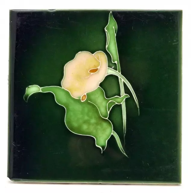 Antique Fireplace Tile Tube-Lined Henry Richards Tile Company C1905