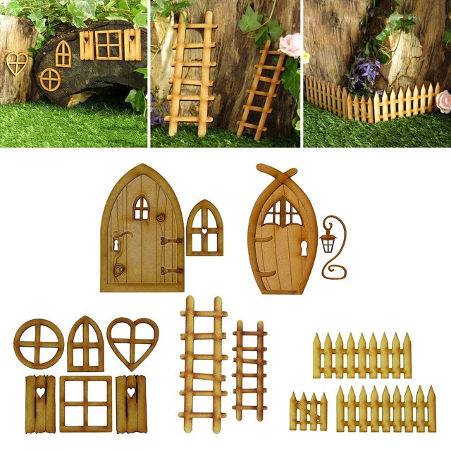 Mini Fee Elf Fenster Kit für Garten Puppenhaus Decor Rasen DIY Zubehör