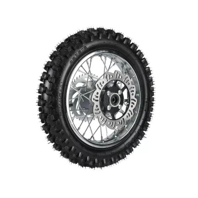 12mm 80/100-12 Rear Wheel Rim Tires Disc Brake Sprocket Assembly for CRF70 125cc