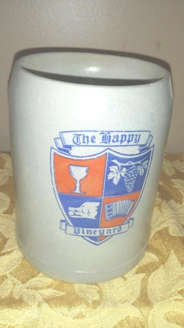 The Happy Vineyard Stoneware Beer ,Mug, Stein West Germany