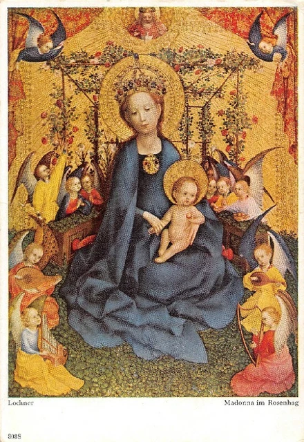Carte Postale Ancienne – La Vierge Au Buisson De Roses De Stephan Lochner, France