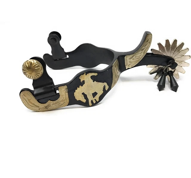 AJ Tack Wholesale Bucking Bronco & Bobs Horse Western Show Spurs Antique Brown