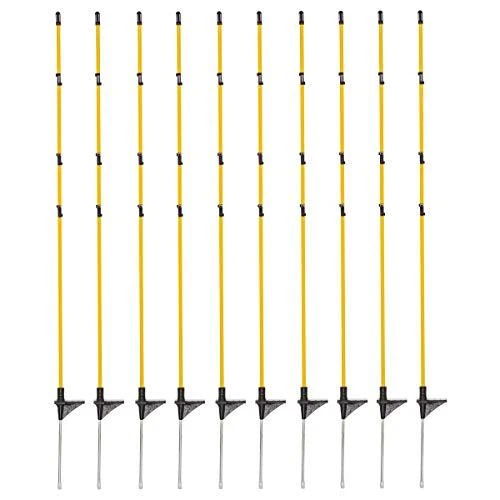 Fiberglass Step in Fence Posts 46 inch10 Fence Posts Temporary Fence Stakes f...