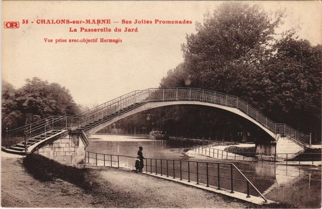 CPA CHALONS-SUR-MARNE La Passerelle du Jardin (991068)
