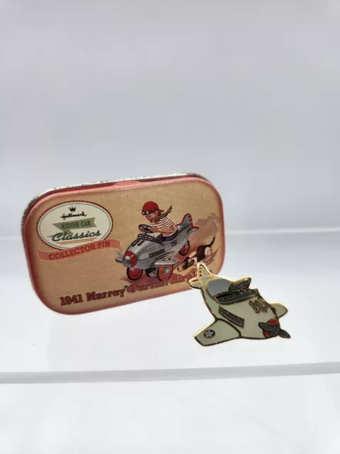 1999 Hallmark Kiddie Car Classics 1941 Murray Pursuit Airplane Pin & Tin