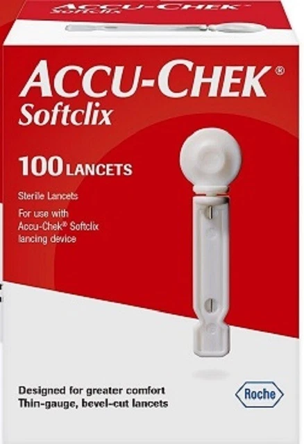 100 Lanzas Softclix Accu-Chek 5-31=-26 Nuevas Nunca Abiertas