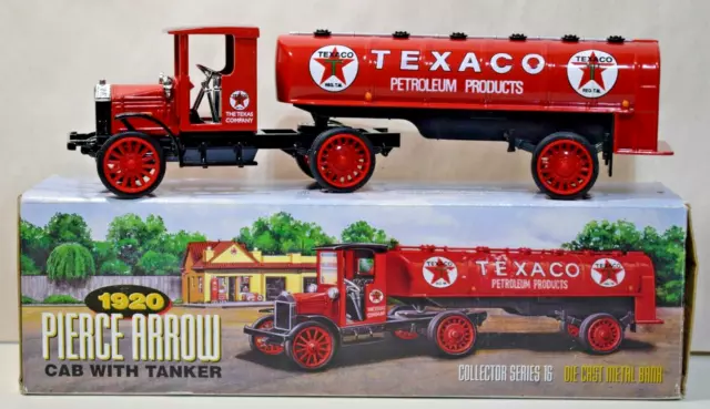 Texaco 1920 Pierce Arrow Cab with Tanker Collector Series #16 Die Cast Bank